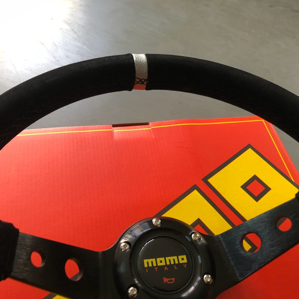 Volante Momo Mod. 07 - Couro de camurça, Universal.