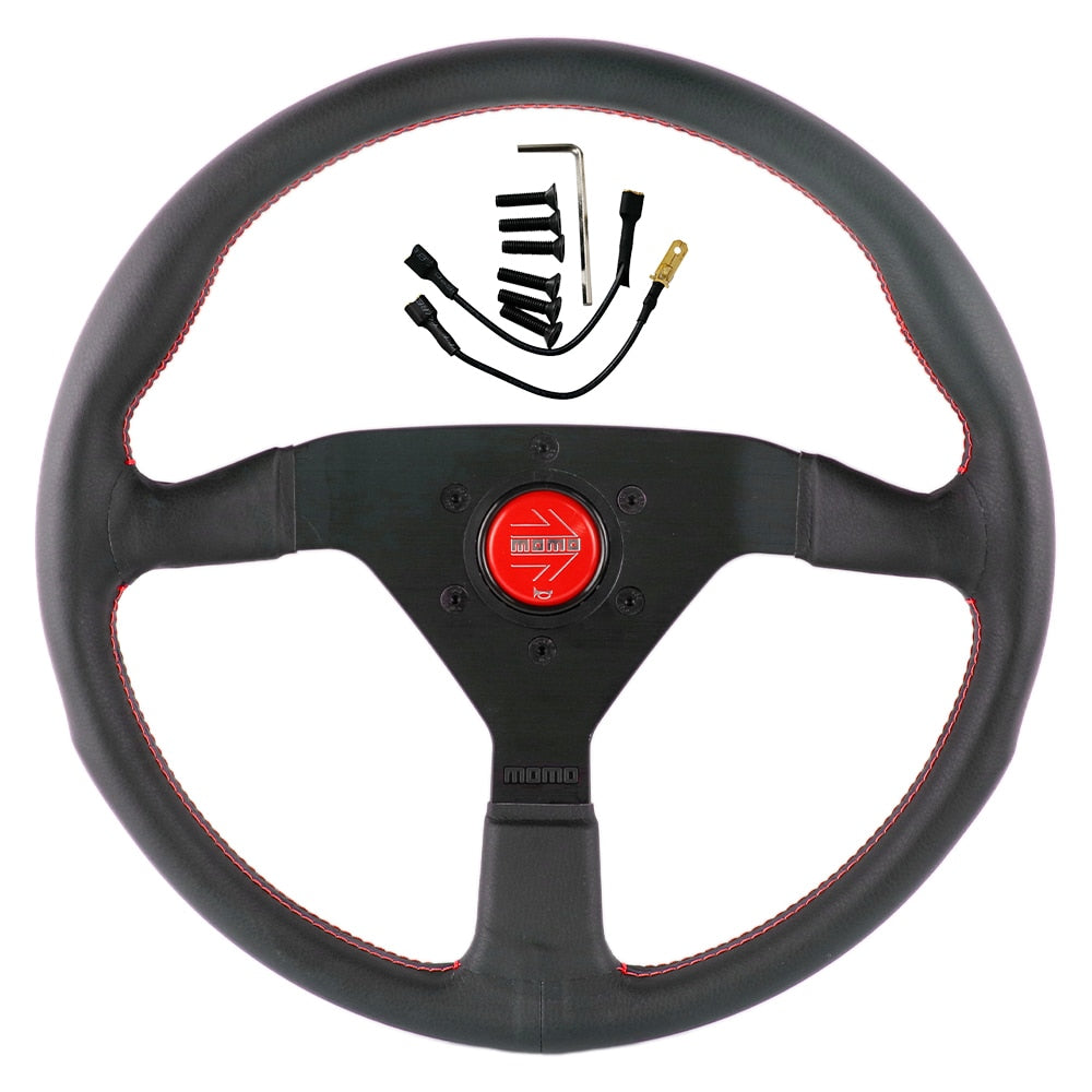 Volante Montecarlo Preto / Amarelo / Vermelho - Universal