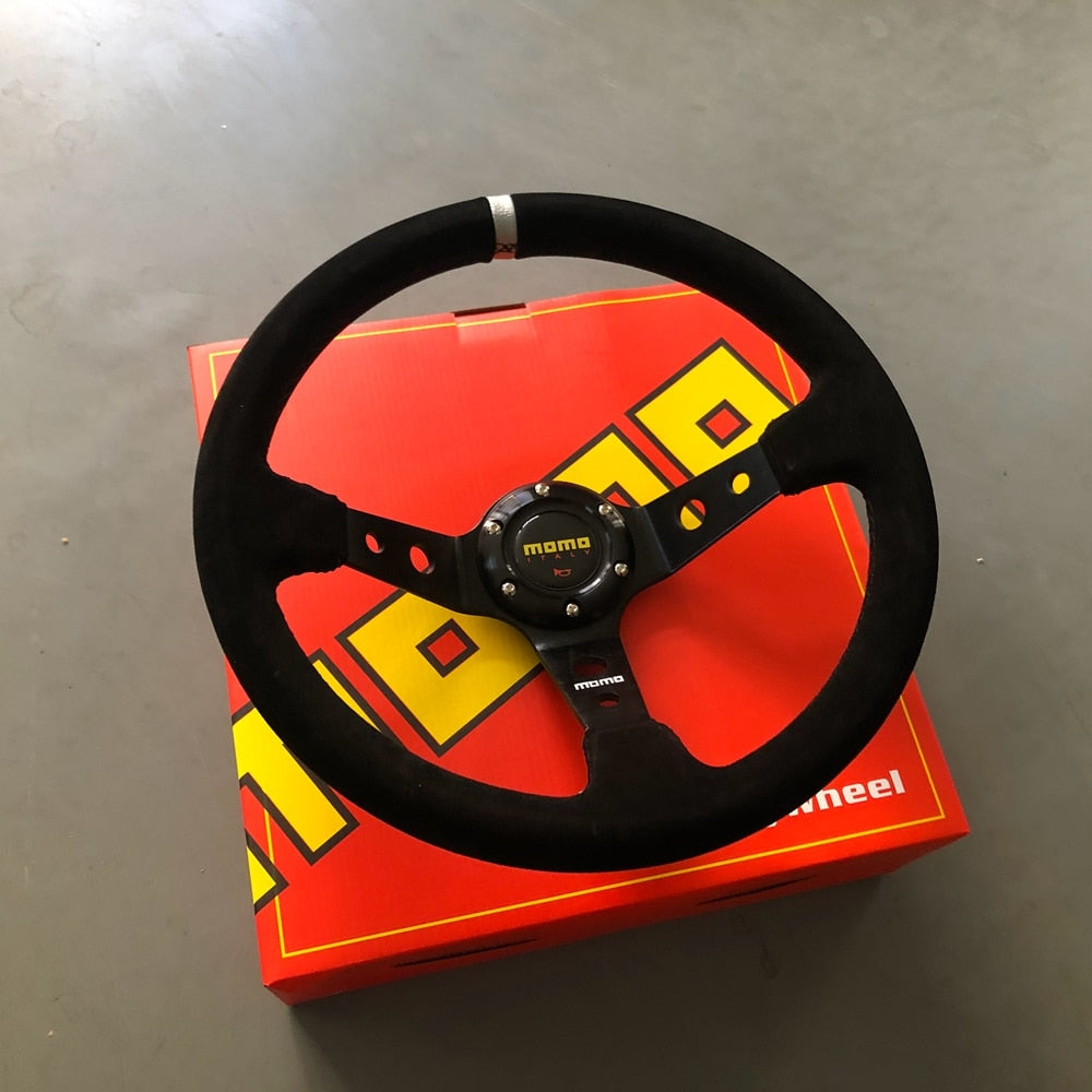 Volante Momo Mod. 07 - Couro de camurça, Universal.