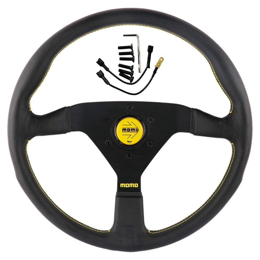 Volante Montecarlo Preto / Amarelo / Vermelho - Universal