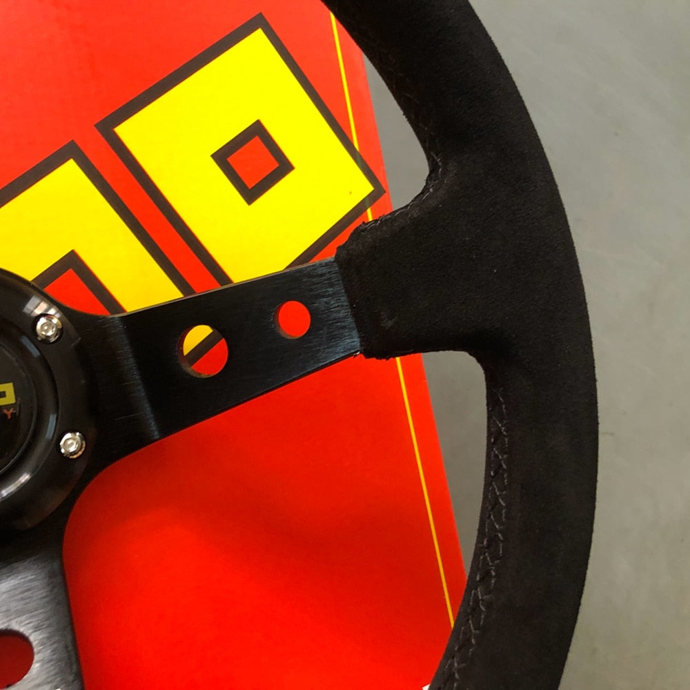 Volante Momo Mod. 07 - Couro de camurça, Universal.