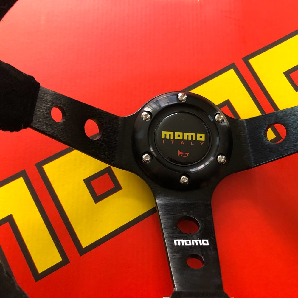 Volante Momo Mod. 07 - Couro de camurça, Universal.
